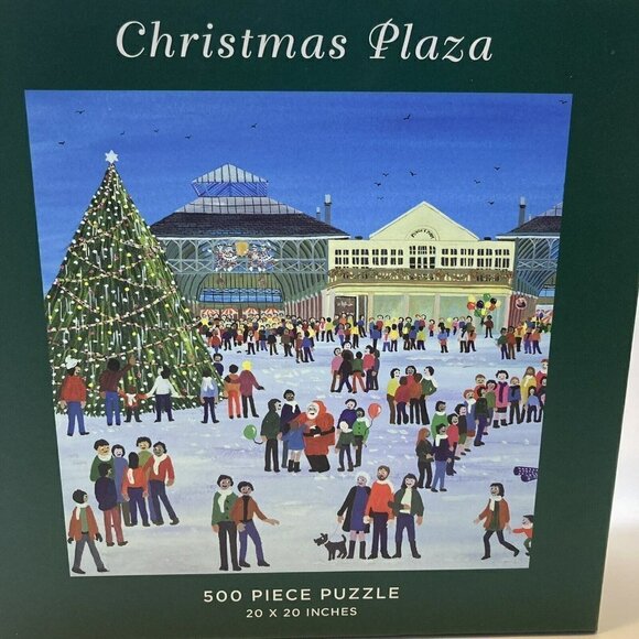 Christmas Plaza 500 Piece Puzzle Jody Joel Artwork Galison Designs NIB - Picture 7 of 9